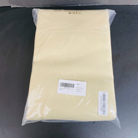 Deconovo Curtains 52 x 84 Inch Solid Beige 2 Panels - Picture 2 of 3